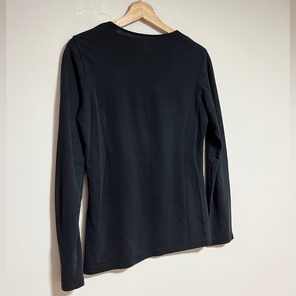 ZYNC Basics by Splash Black Long Sleeve Cotton Top - Size S - Picture 9 of 10